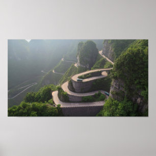 Affiche Route Tongtian Zhangjiajie Chine