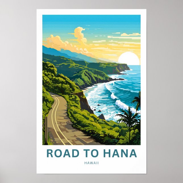 Affiche Route vers Hana Hawaii (Devant)