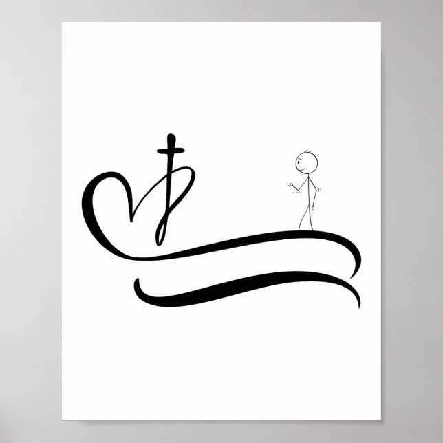 Affiche Route vers la Croix - Conception lumineuse (Devant)