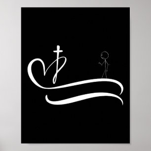 Affiche Route vers la Croix - Design sombre