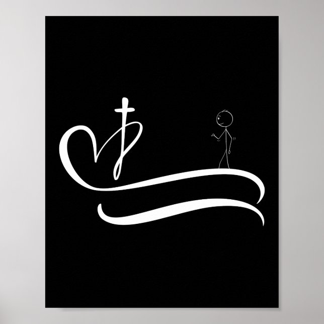 Affiche Route vers la Croix - Design sombre (Devant)