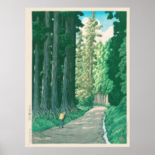 Affiche Route vers Nikko Art Forêt Japonaise Imprimer