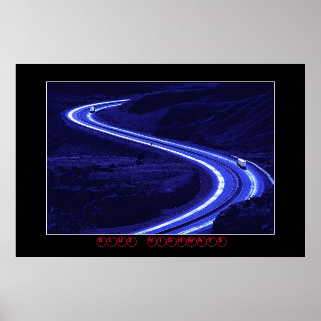 AFFICHE ROUTES BLEUES (Devant)