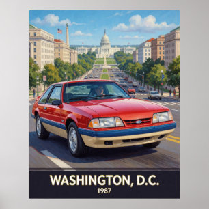 Affiche Routes de spectacle des années 80 à Washington DC