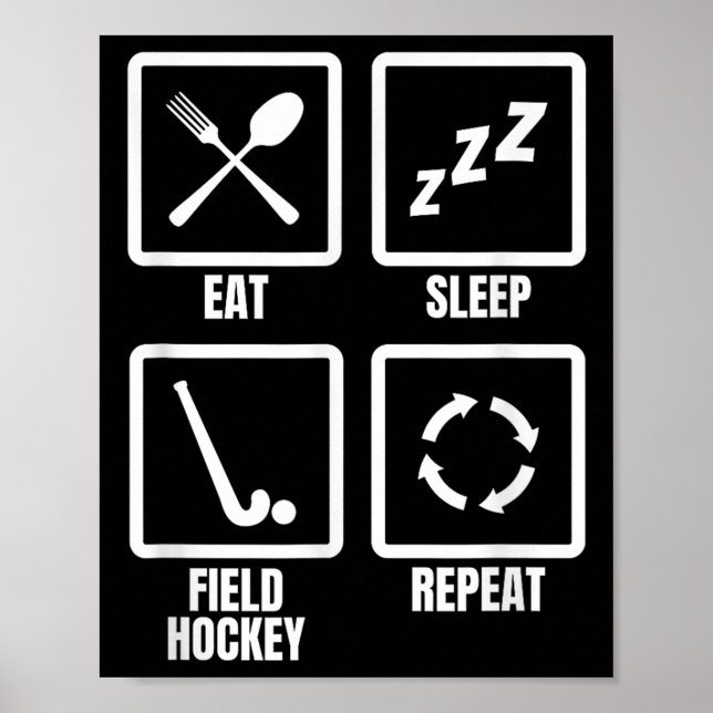 Affiche Routine de hockey sur gazon  (Devant)