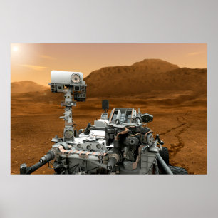 Affiche Rover Curiosity Du Laboratoire Scientifique Mars.