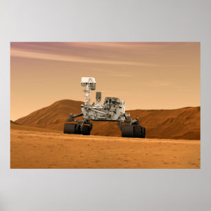 Affiche Rover Curiosity Du Laboratoire Scientifique Mars. 