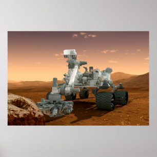 Affiche Rover Curiosity Du Laboratoire Scientifique Mars. 