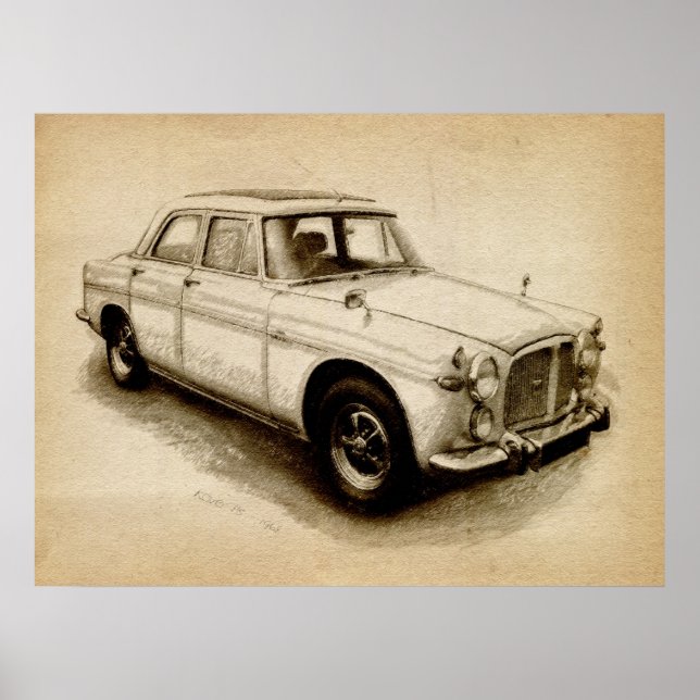 Affiche Rover P5 1968 (Devant)