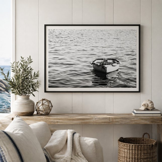 Affiche Row Boat on Calm Water Minimalist Nautical (Créateur téléchargé)