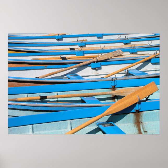 Affiche Rowing boats at Henley on Thames UK (Devant)