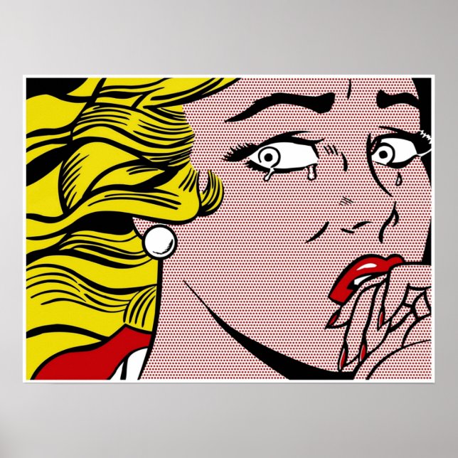 Affiche Roy LIchtenstein - Fille de Pleurage (Devant)