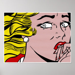 Affiche Roy LIchtenstein Pleure fille