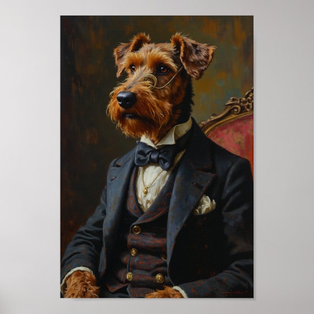 Affiche Royal Airedale Terrier Portrait (Devant)