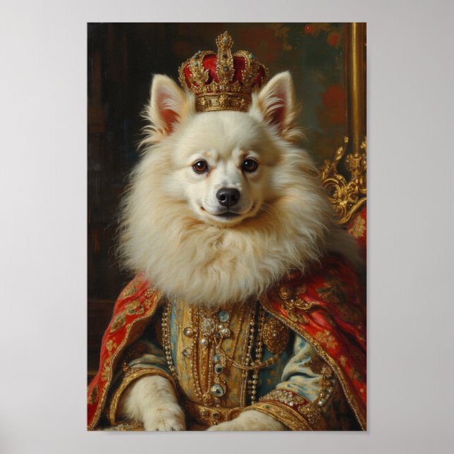 Affiche Royal American Eskimo Dog Portrait (Devant)