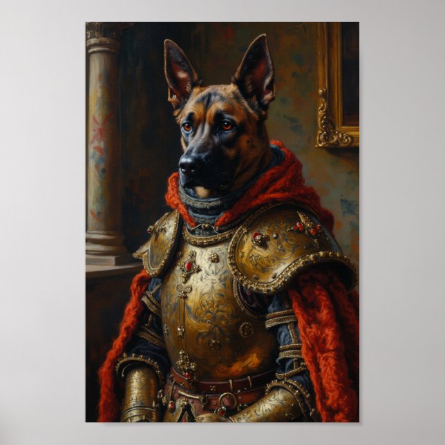 Affiche Royal Belgian Malinois Portrait (Devant)