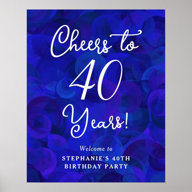 Affiche Royal Blue encourage à 40 ans 40e anniversaire (Devant)