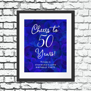 Affiche Royal Blue encourage à 50 ans 50e anniversaire