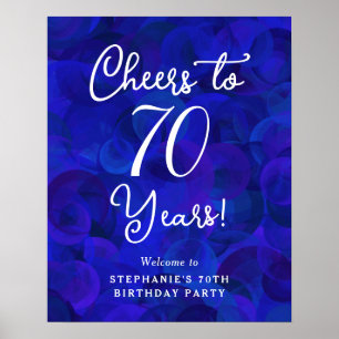 Affiche Royal Blue encourage à 70 ans 70e anniversaire