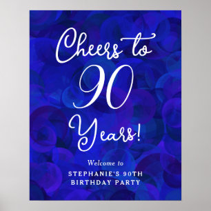 Affiche Royal Blue encourage à 90 ans 90e anniversaire