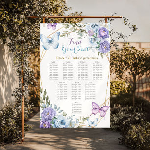 Affiche Royal Blue et violet jumeaux Quinceanera