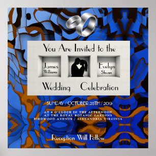 Affiche Royal Blue Thème Contemporain Moderne Abstrait