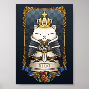 Affiche Royal Cat Chess King Piece