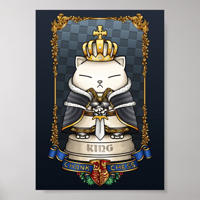 Affiche Royal Cat Chess King Piece (Devant)