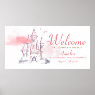 Affiche Royal CHÂTEAU Little Princesse Anniversaire 1ère f