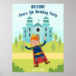 Affiche Royal Prince Boy fête d'anniversaire
