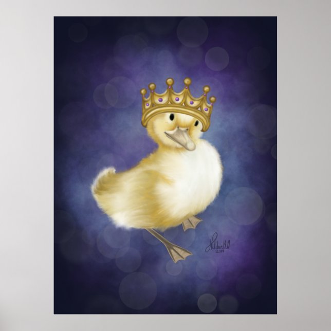 Affiche Royal Quackery : Canard jaune avec Couronne or (Devant)