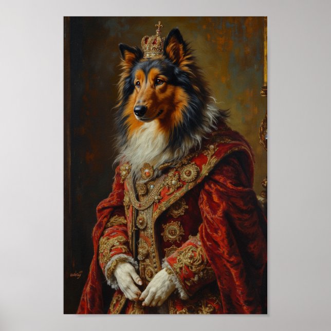 Affiche Royal Rough Collie Portrait (Devant)