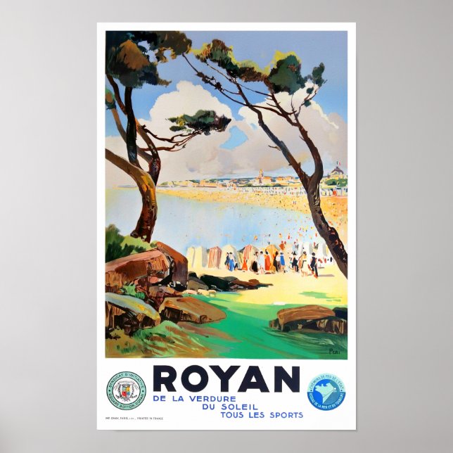 Affiche Royan France vintage travel (Devant)