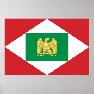 Affiche Royaume napoléonien drapeau d'Italie, Italie