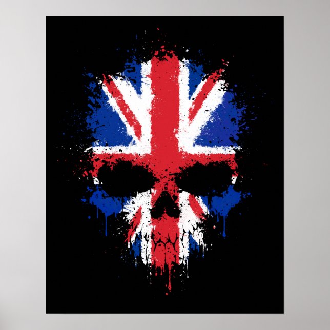 Affiche Royaume-Uni Splatter Skull (Devant)