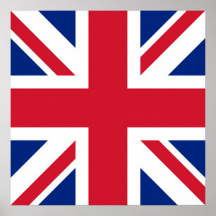 Affiche Royaume-Uni Union Jack Drapeau des colonies britan