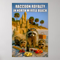 Royauté de raton laveur drôle à North Myrtle Beach