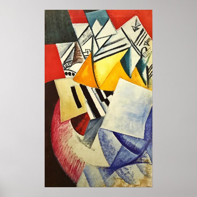 Affiche Rozanova - Composition Avec Cartes 1915 (Devant)