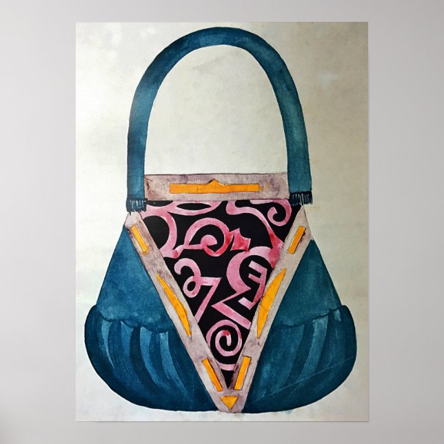 Affiche Rozanova - Conception Du Sac Féminin 1917 (Devant)
