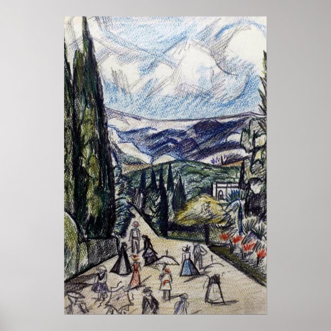 Affiche Rozanova - Paysage de Crimée 1913 (Devant)