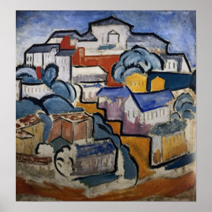 Affiche Rozanova - Paysage urbain 1912