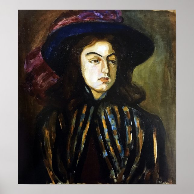 Affiche Rozanova - Portrait féminin 1907 (Devant)