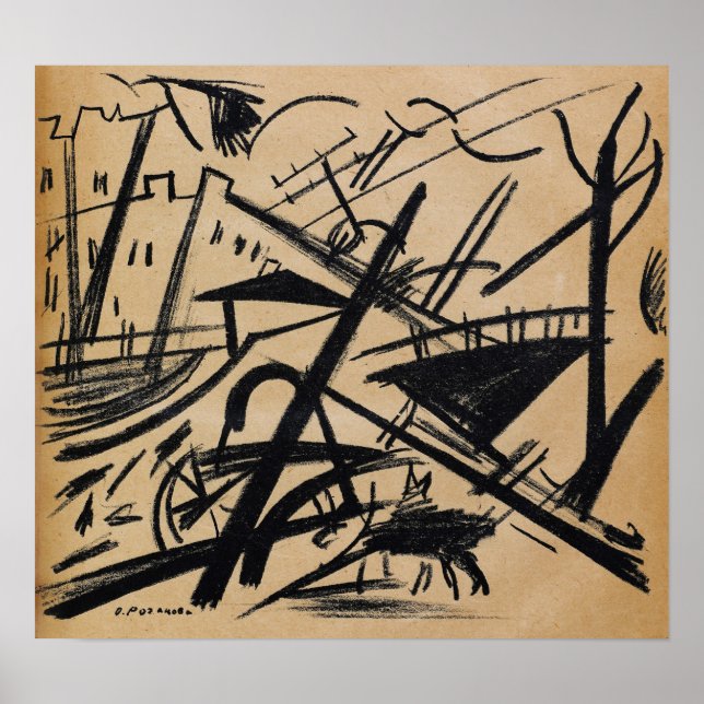 Affiche Rozanova - Union de la jeunesse 1913 (Devant)