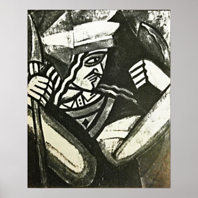 Affiche Rozanova - Valet de Carreau 1915 (Devant)