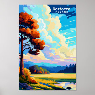Affiche Roztocze illustration de voyage vintage Espagne