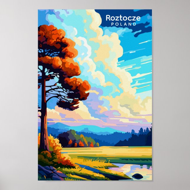 Affiche Roztocze Spain vintage travel illustration (Devant)