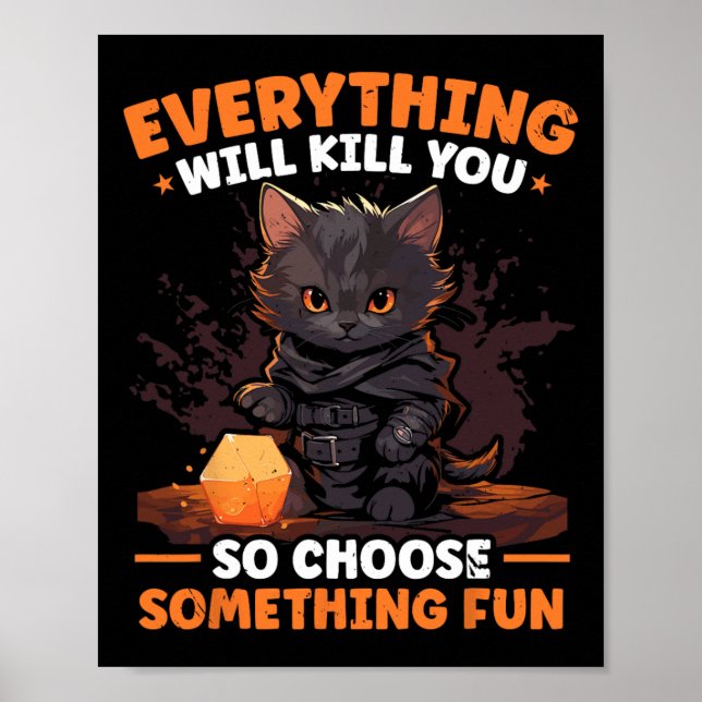 Affiche Rpg Gaming Role Playing D20 Tabletop Games Funny R (Devant)