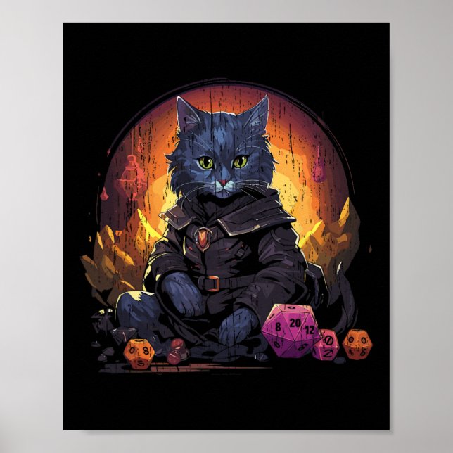 Affiche Rpg Gaming Role Playing D20 Tabletop Games Funny R (Devant)