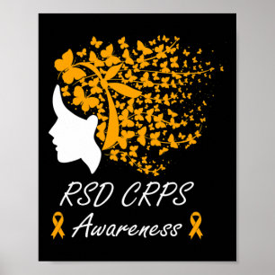 Affiche Rsd Crps Sensibilisation - Femmes Papillons Cheveu
