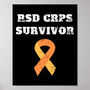 Affiche Rsd Crps Survivante Sensibilisation Orange Ribbon